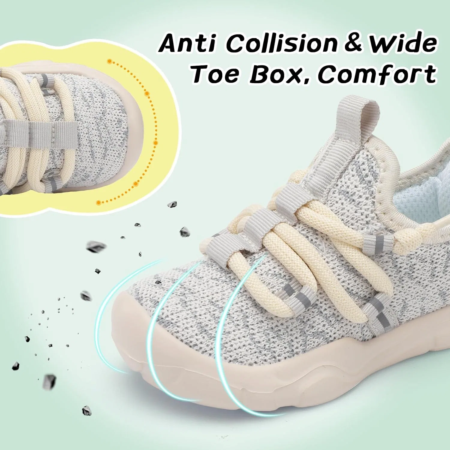 Детские дышащие кроссовки для мальчиков и девочек Centipede Demon, Micai Beige — фото 4