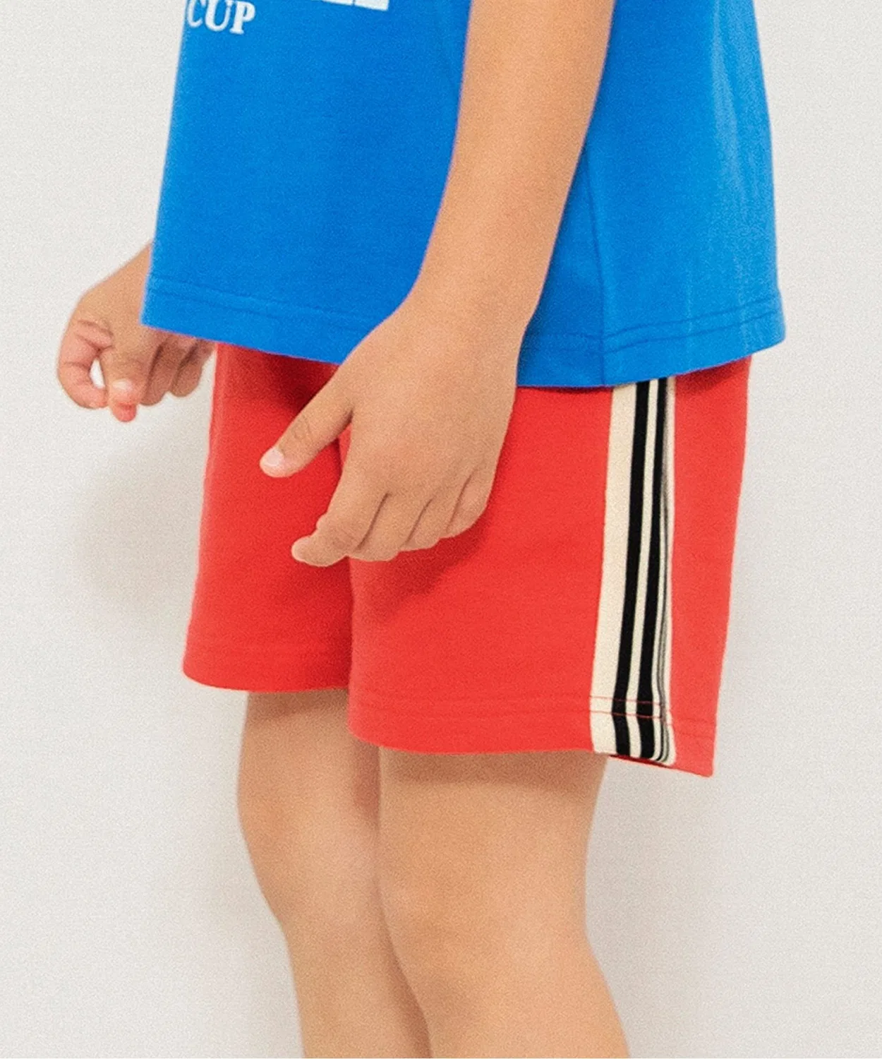 Детские шорты с лампасами, модель Line Half Pants BREEZE, Red