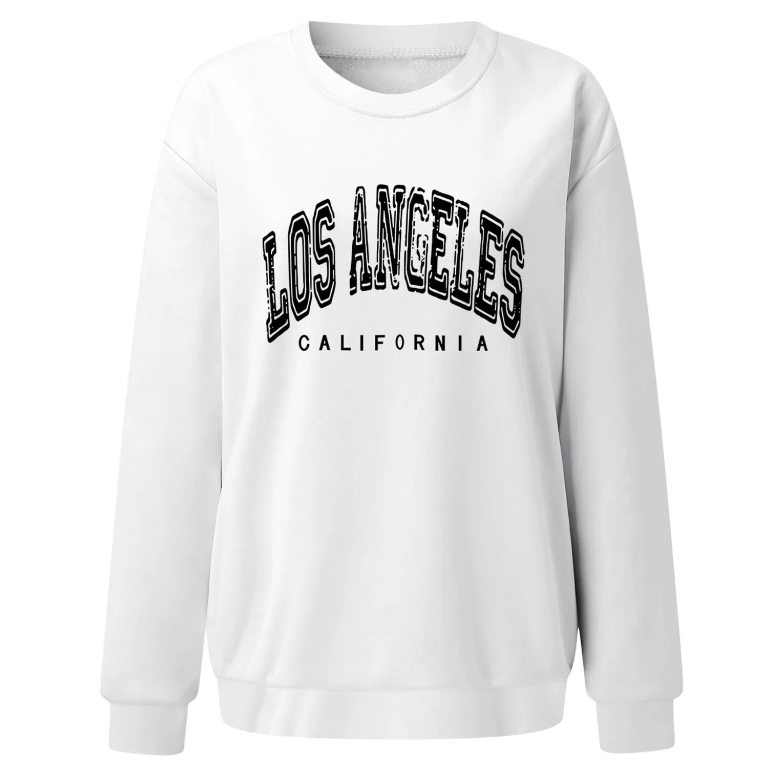 Женский худи с принтом Los Angeles California, свободного кроя, White — фото 3