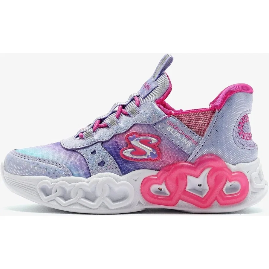 Детские кроссовки с подсветкой Infinite Heart Lights Eternal Shimmer Skechers, Фиолетовый