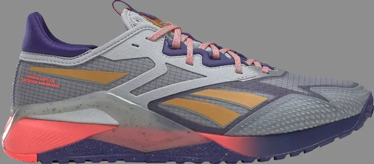

Кроссовки nano x2 tr adventure 'grey bold purple' Reebok, серый