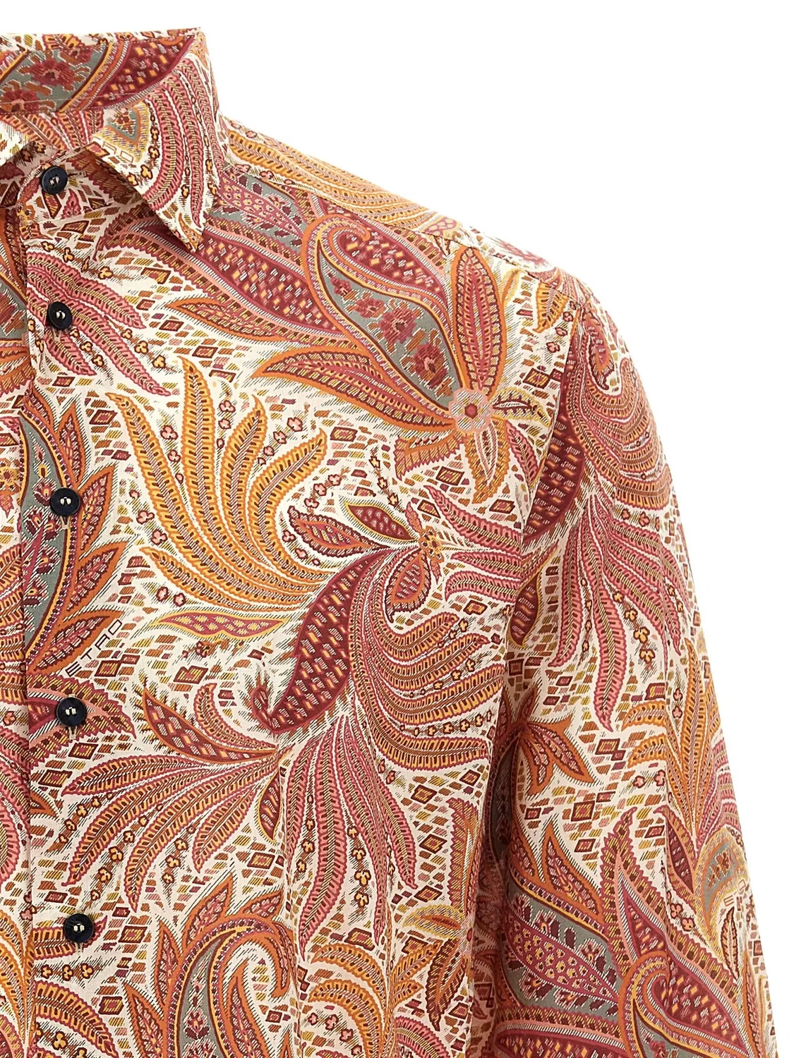 ETRO Рубашка из 100% хлопка коричневого цвета — фото 2