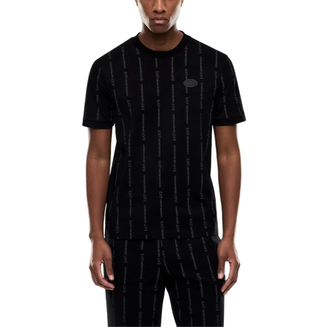 Мужская футболка с принтом Emporio Armani, Black — фото 4