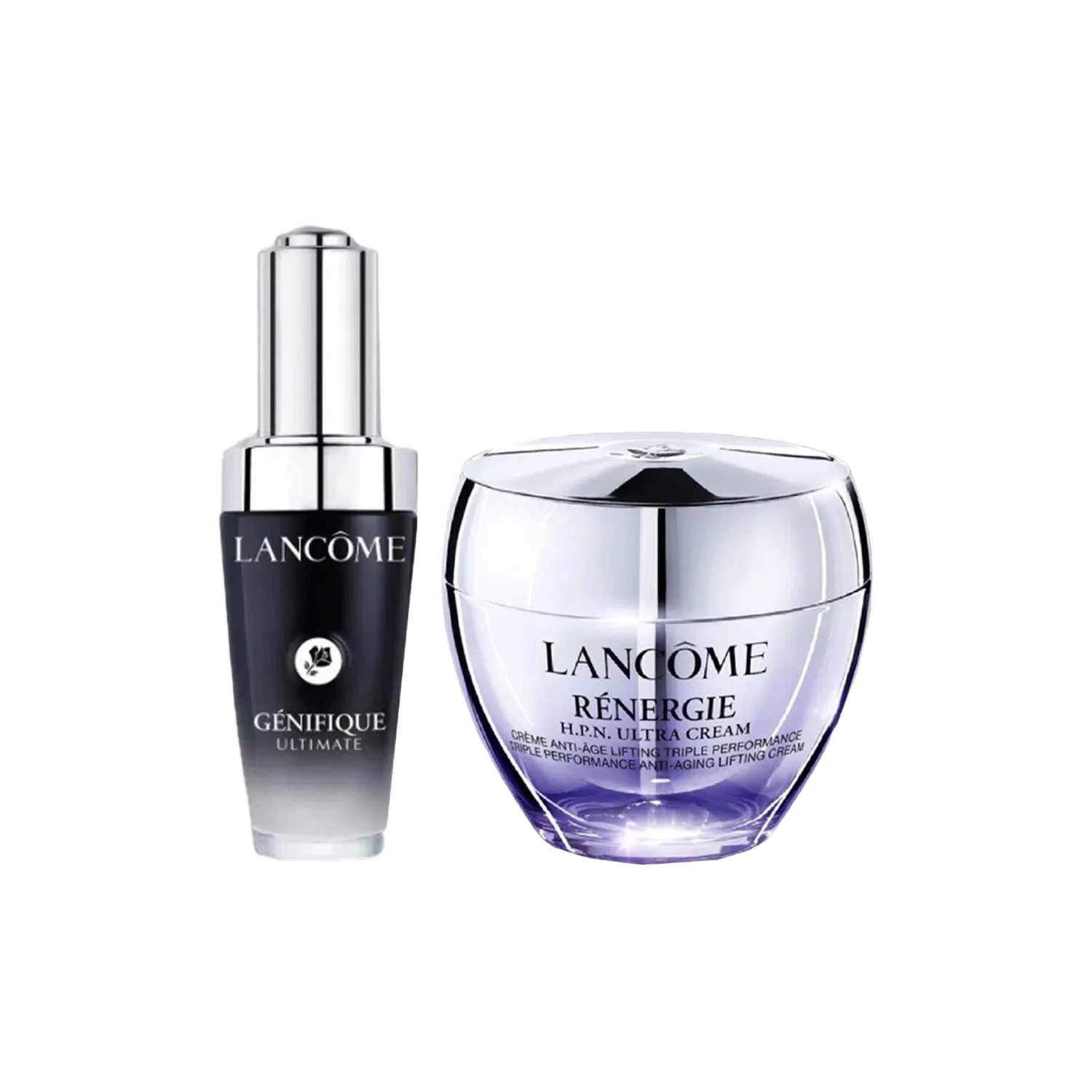 Набор косметики для лица с сывороткой и кремом LANCOME, Black
