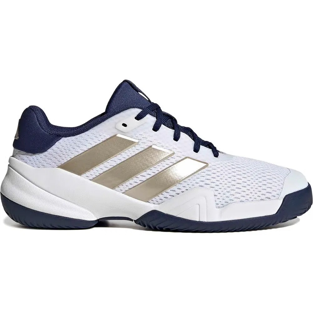 Детские теннисные кроссовки Barricade Adidas, White/Metallic/Blue — фото 2
