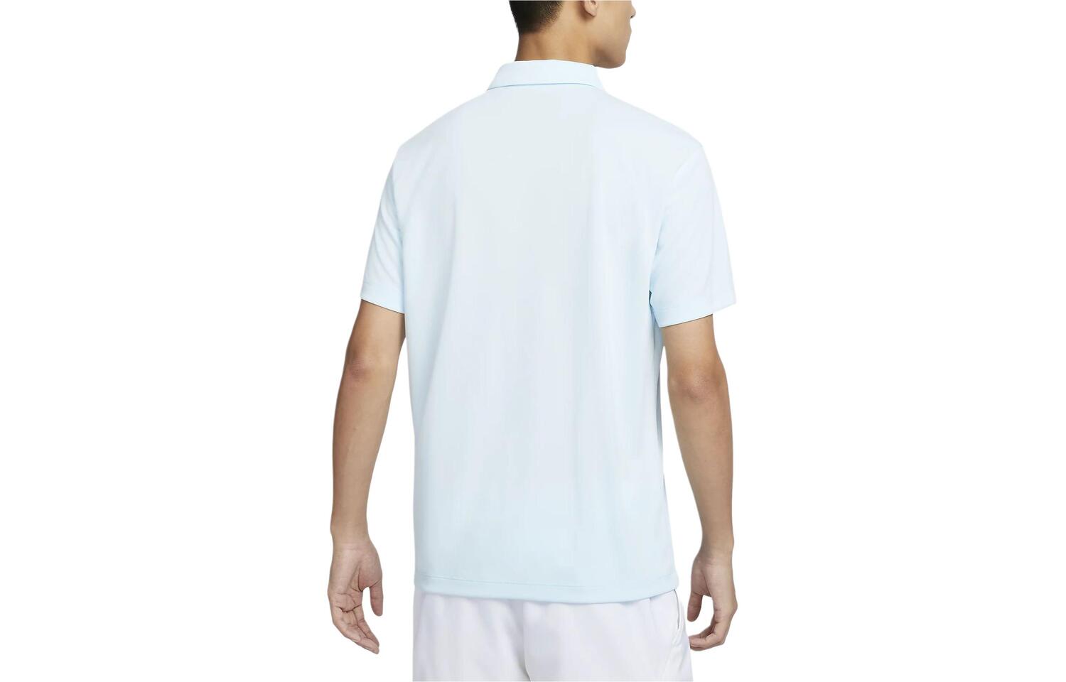 Мужское теннисное поло Court Dri-FIT, черное Nike, светло-голубой — фото 2