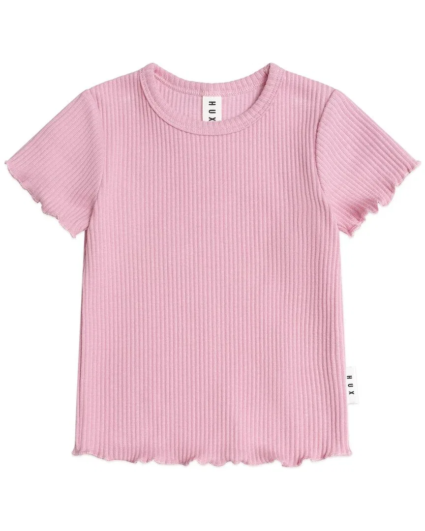 Детская футболка с коротким рукавом и рубчиком Huxbaby, красный