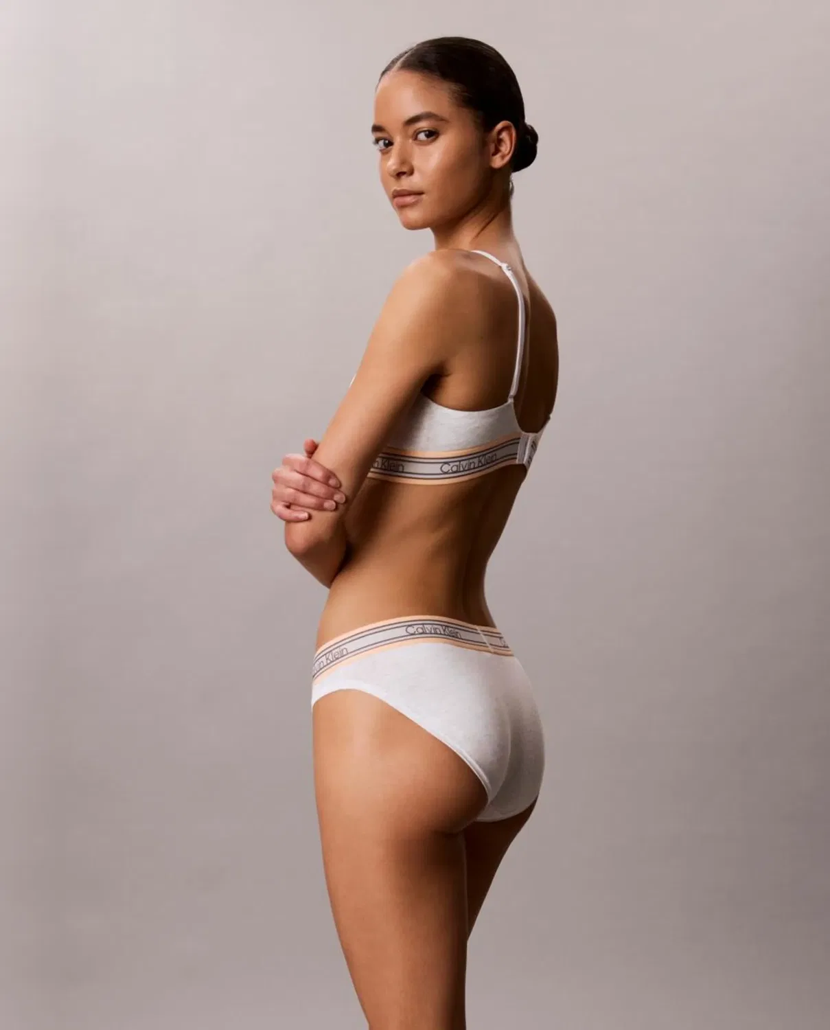 Женские трусы из модала и хлопка Calvin Klein, Gris — фото 3