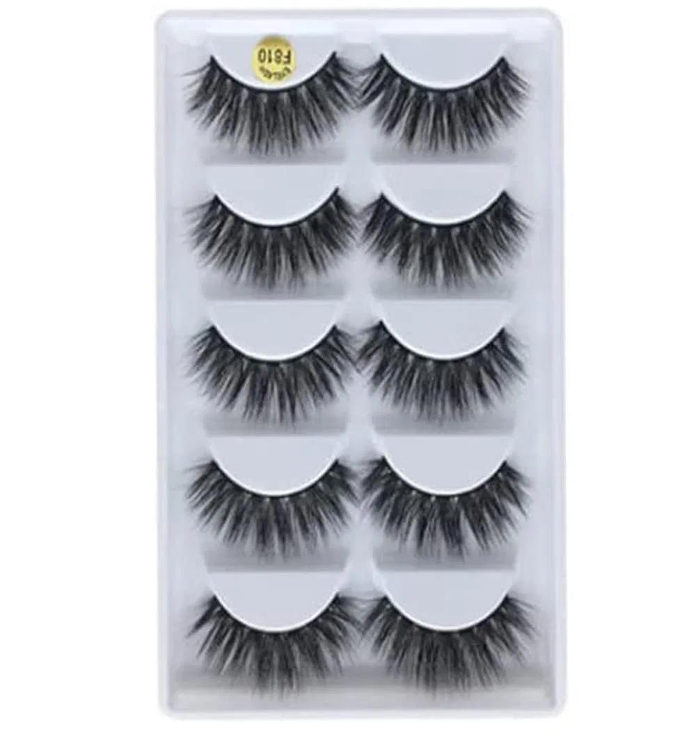 Ресницы искусственные 3D, 5 пар, многоразовые, Generic, Schwarz