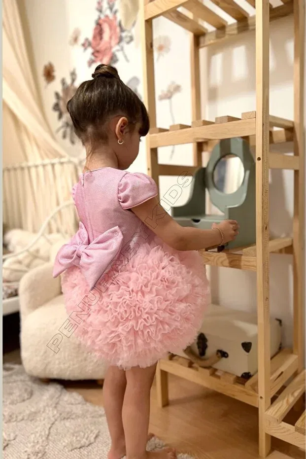 Детское платье для девочек с коротким рукавом Penu Baby Kids, Pink