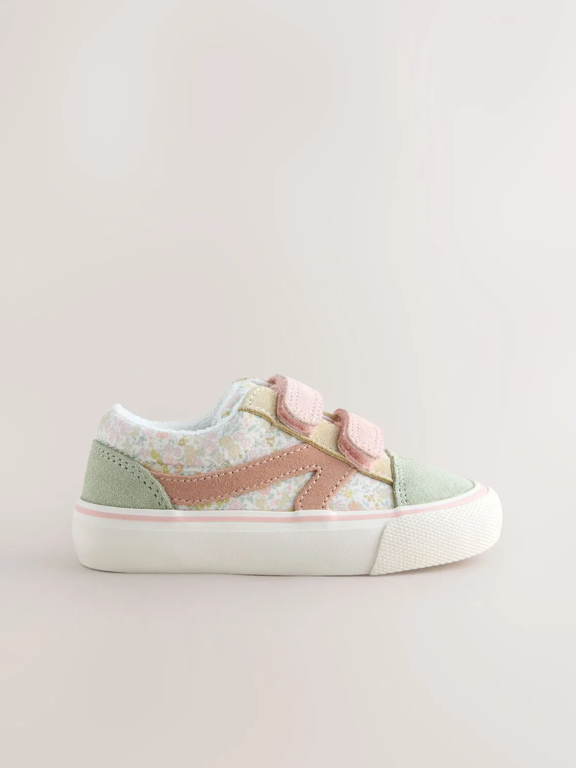 Кроссовки с цветочным принтом, широкий подъем, Sage Green Floral Next — фото 4