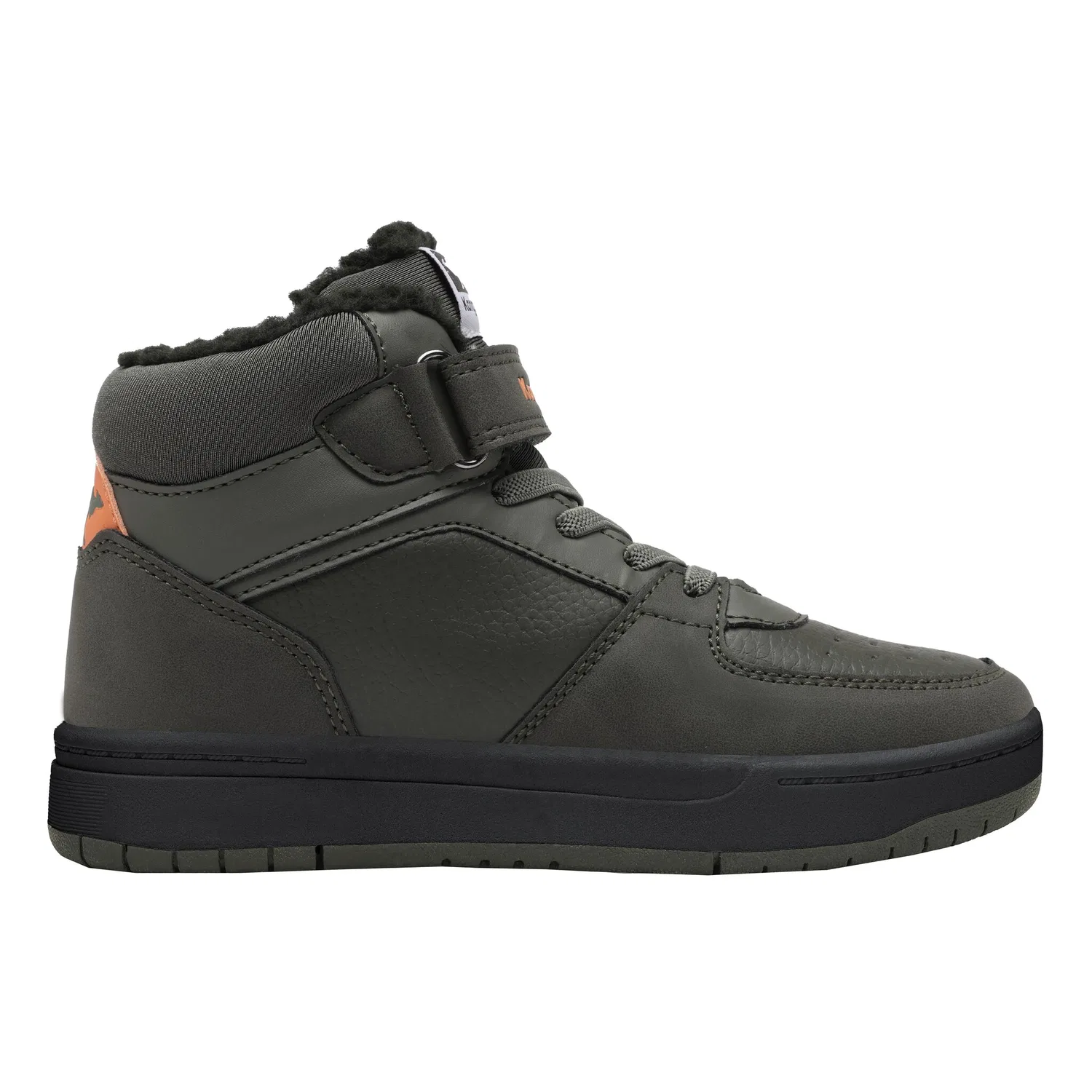 Детские кроссовки с капюшоном KangaROOS K-CP Bound Mid EV, Military Green/Flame — фото 3