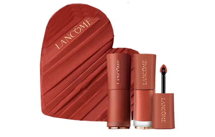 Женский набор жидких матовых губных помад Love Double, 6 мл, LANCOME, French Nude Brown/Rose Nude Pink — фото 3