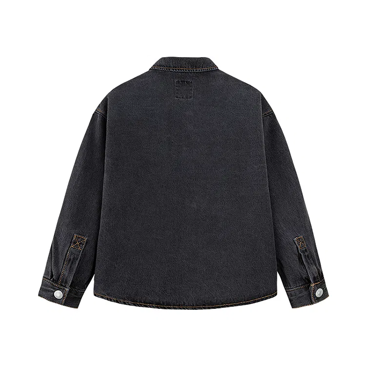 Детская джинсовая рубашка с отложным воротником Levis, Saint-Denis Blue — фото 4