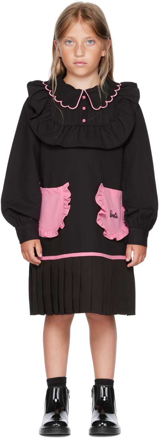 

SSENSE Эксклюзивное детское черное платье Барби с рюшами FLAKIKI, Черный, SSENSE Эксклюзивное детское черное платье Барби с рюшами FLAKIKI