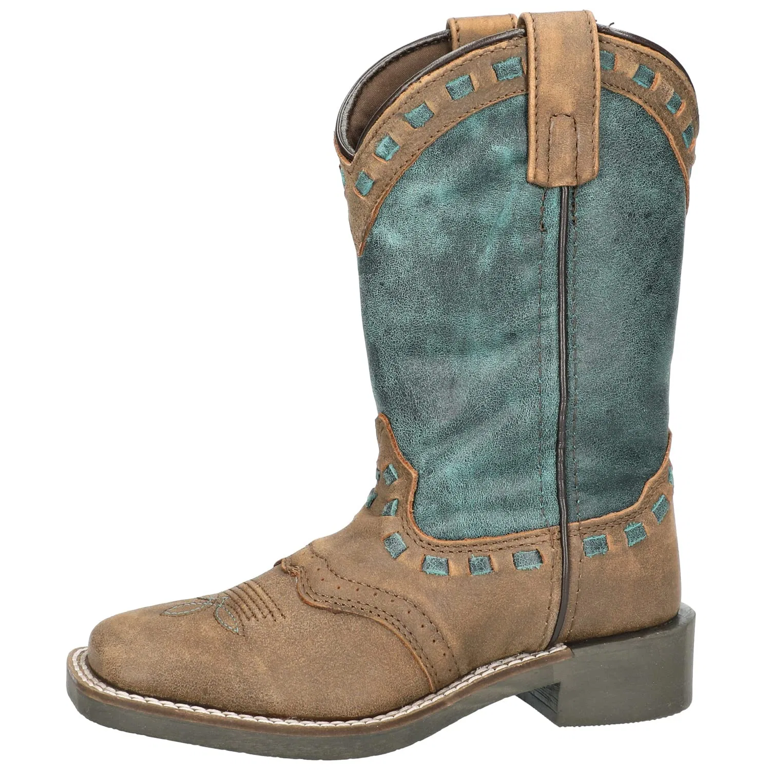 Детские ботинки для мальчиков ковбойские Western Wisteria Boots Smoky Mountain Boots, Tan Red Bomber Jacket — фото 3