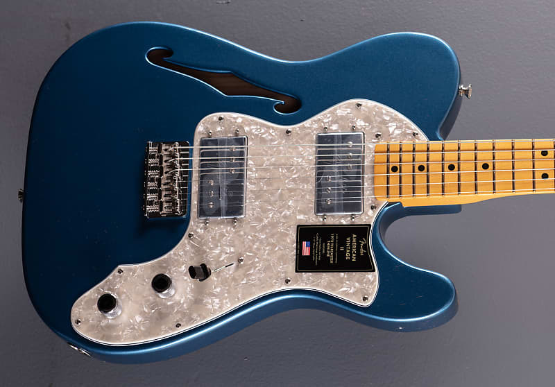

American Vintage II 1972 Telecaster Thinline - синий Лейк-Плэсид Fender American II Telecaster Thinline -