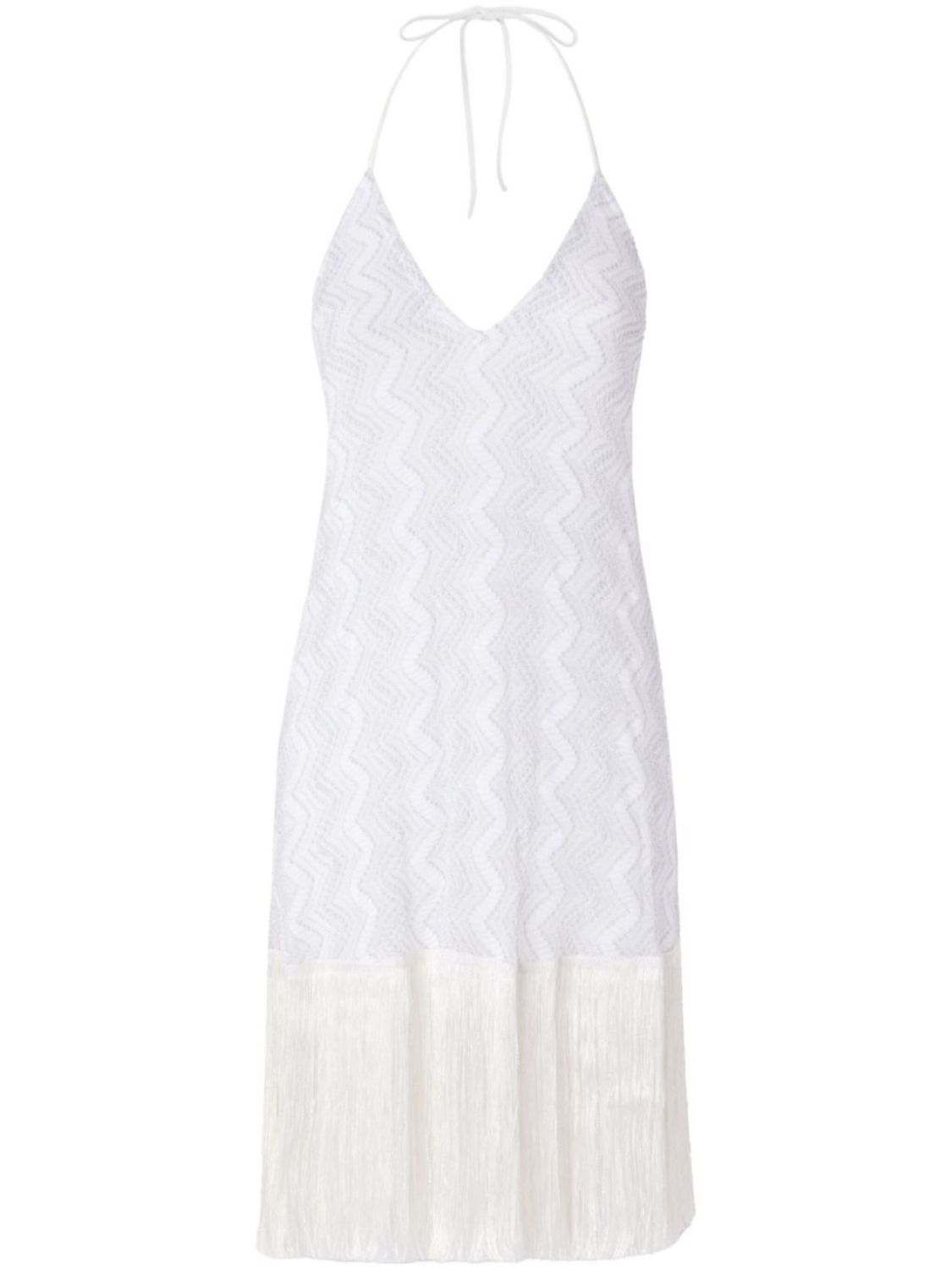 

Платье миди с бахромой от Missoni, белый