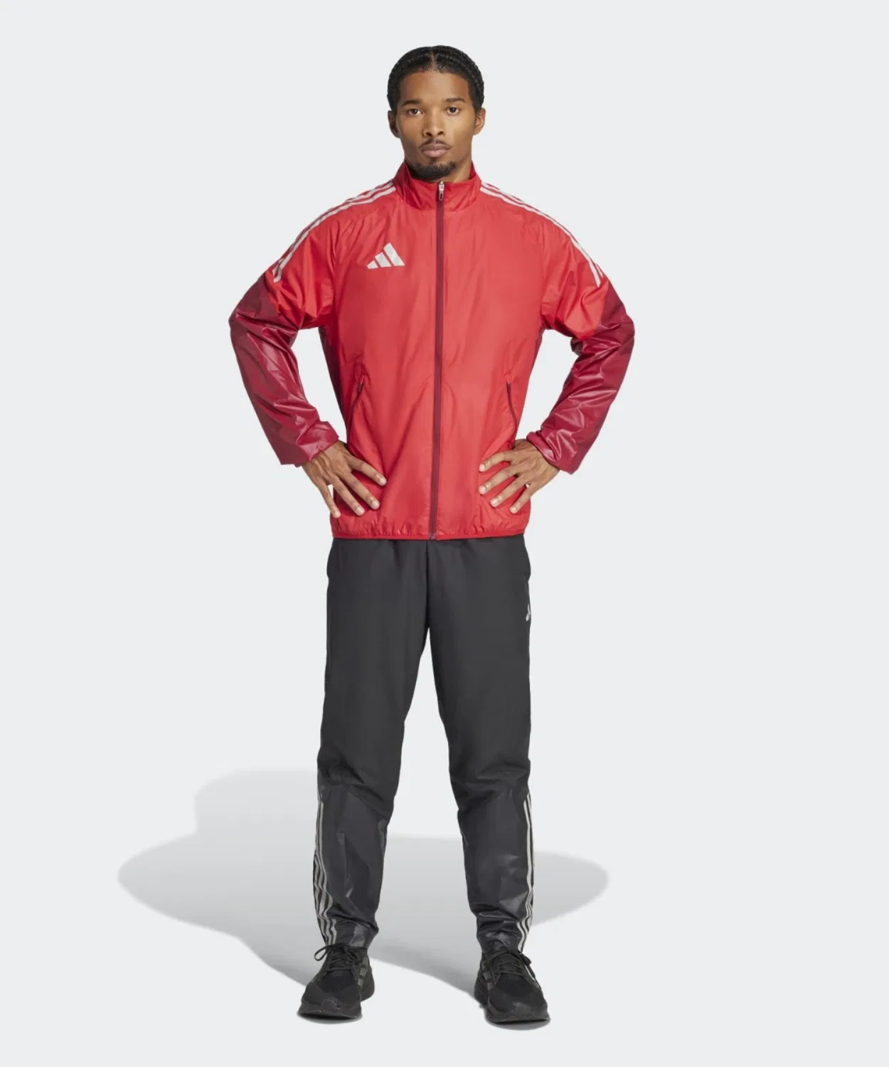 Мужская ветровка с принтом Tiro Adidas, Красный — фото 4