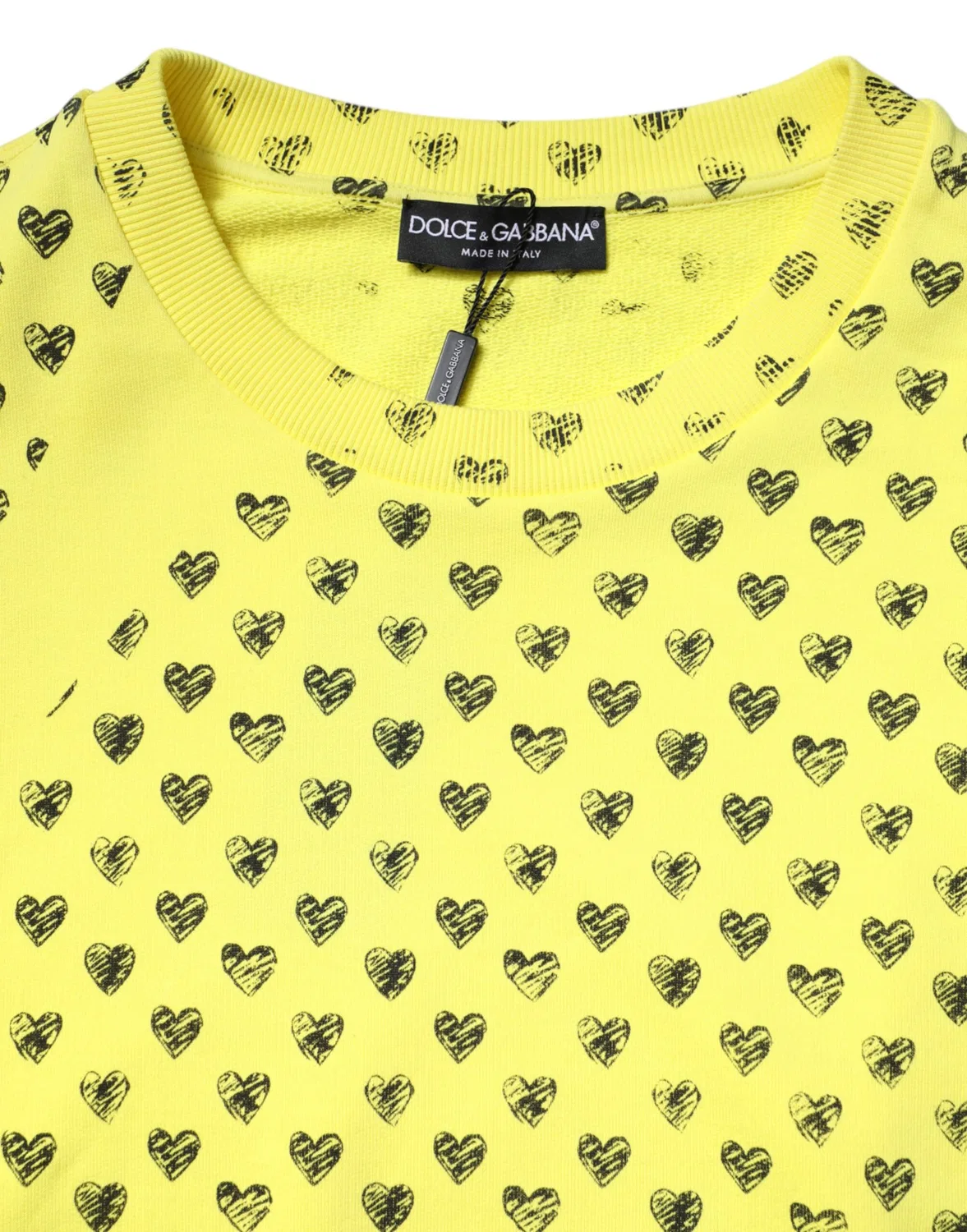 Мужской пуловер с принтом сердца Dolce & Gabbana, Yellow — фото 4