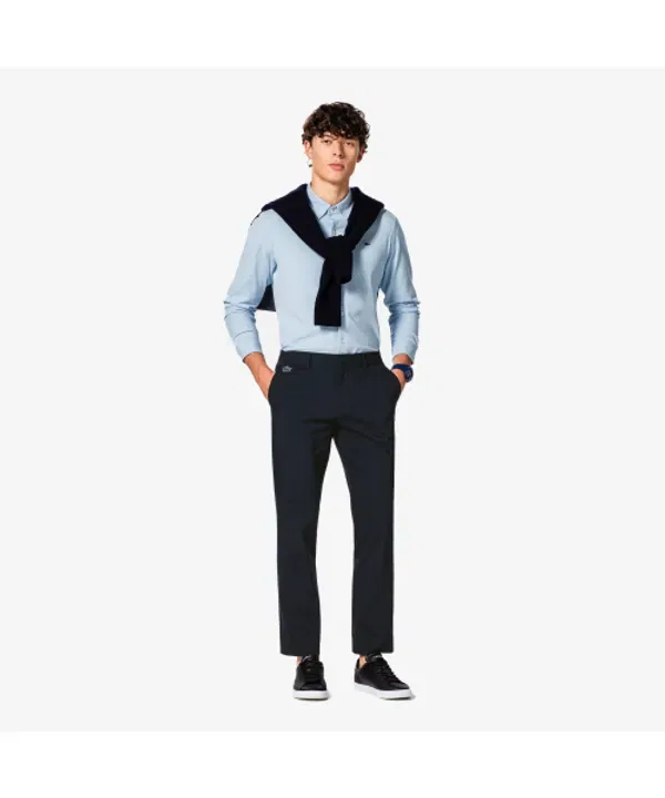Мужская рубашка из джерси, однотонная, ch302e-55n, Lacoste — фото 4