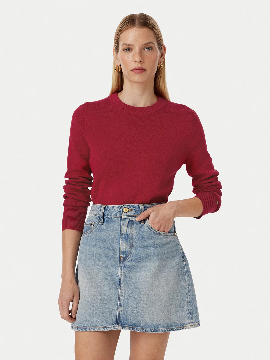 Женский пуловер стандартного кроя Full Tommy Hilfiger, красный