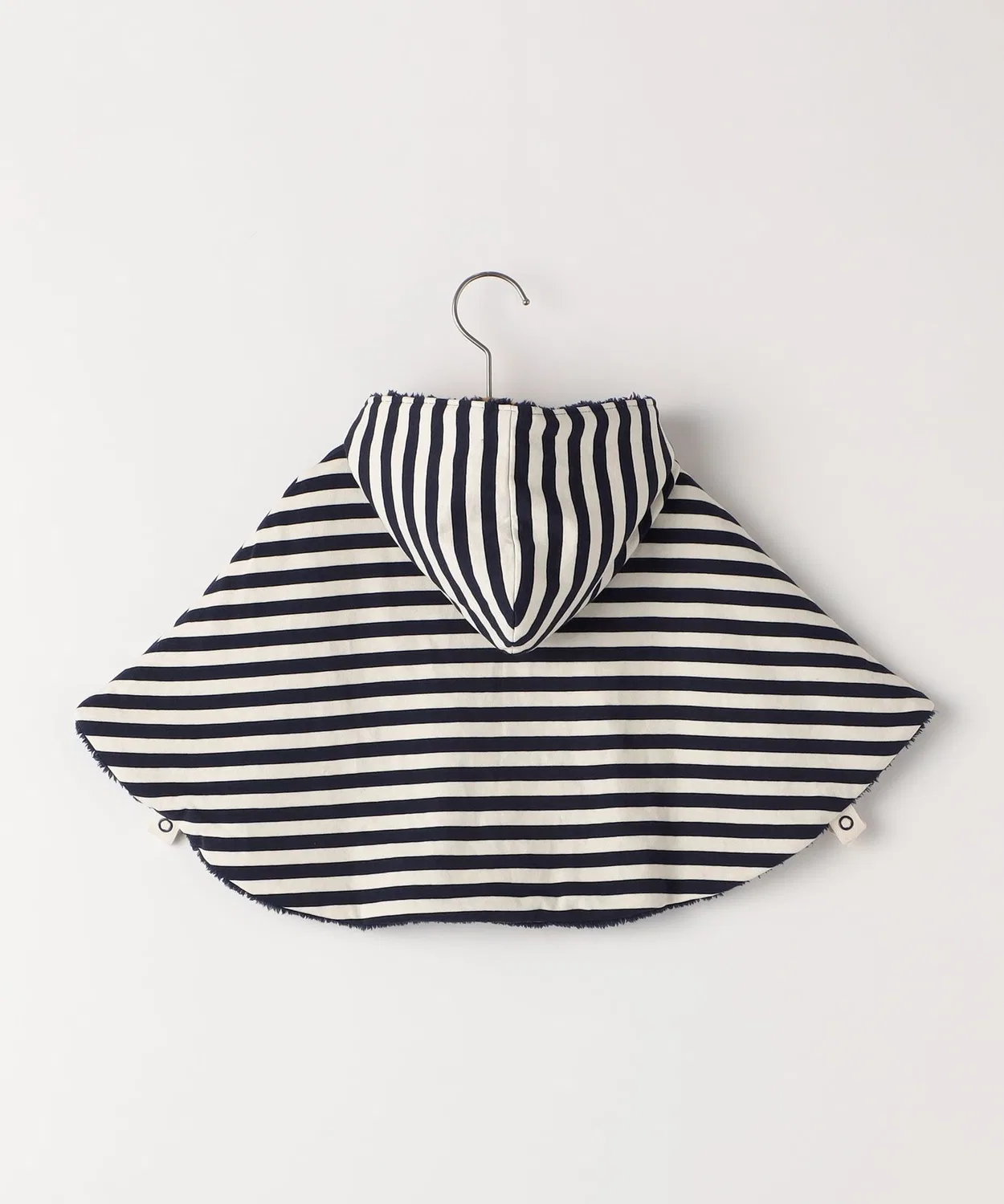 Детский пончо-накидка с длинным ворсом, модель Border Reversible Boa Poncho SHIPS, Navy — фото 2
