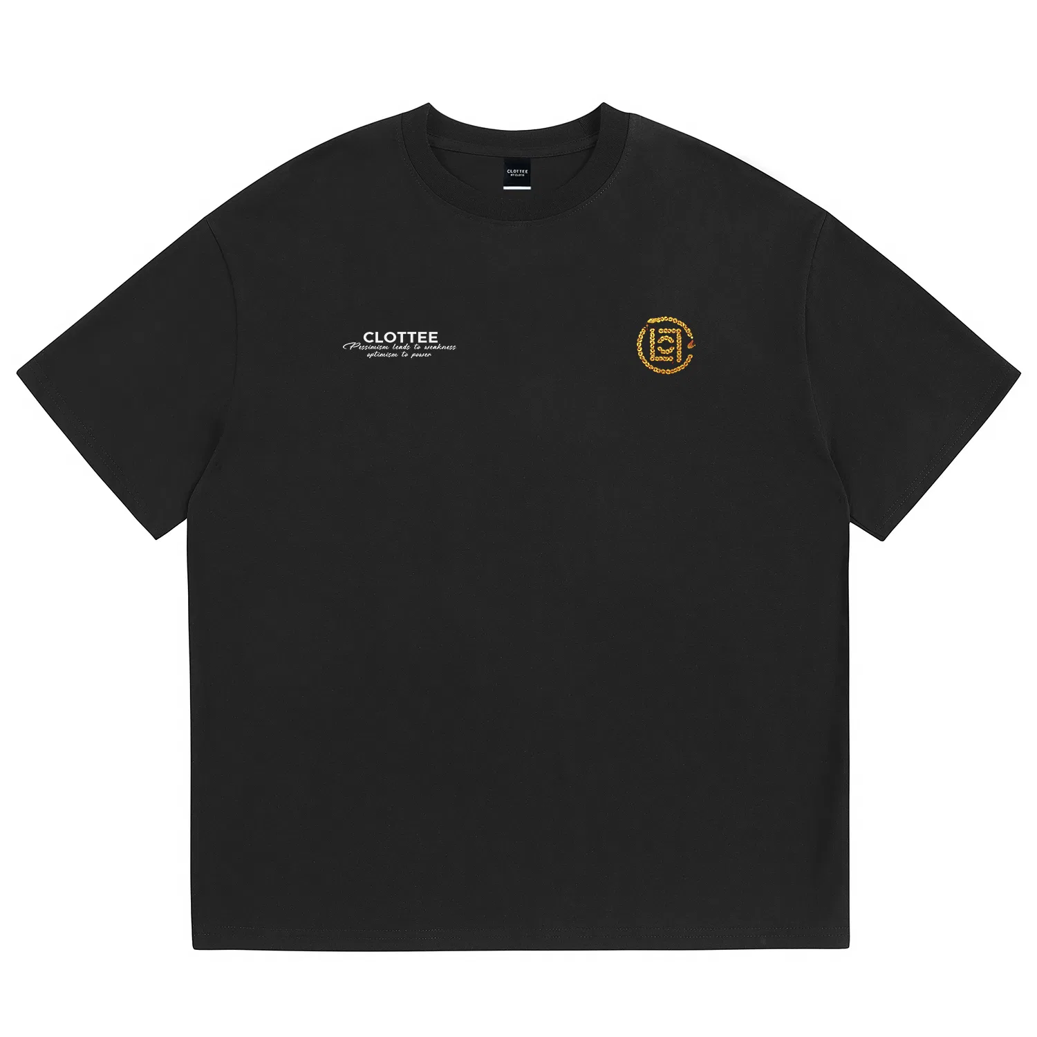 Детская футболка с круглым вырезом, средняя посадка, Unisex Crew Neck Moderate Straight Fit, CLOT, Black — фото 3