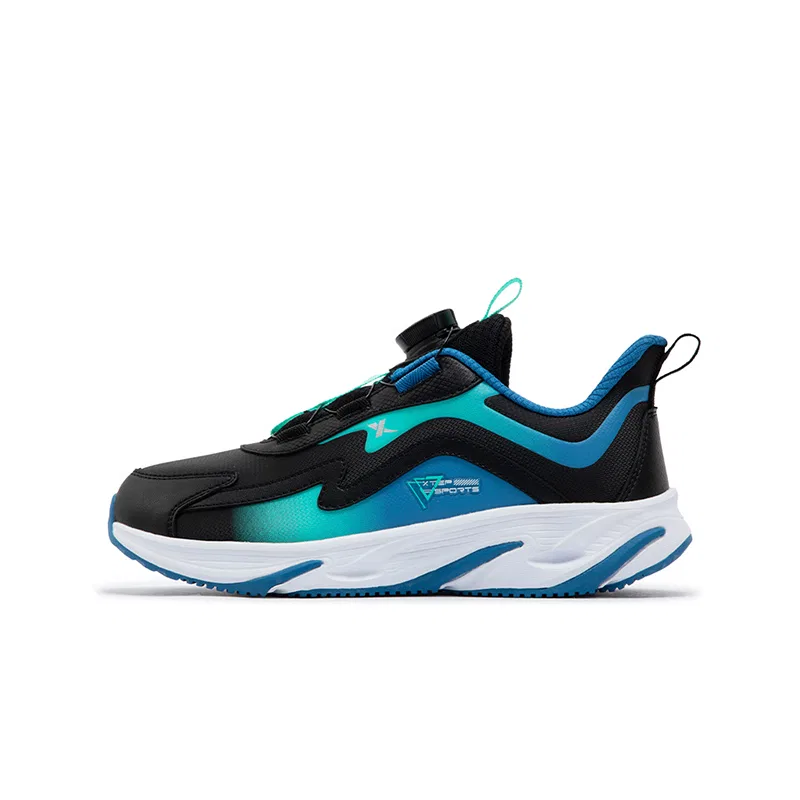 Детские кроссовки для бега с легкой амортизацией XTEP, Black Kingfisher Blue
