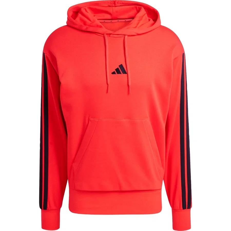 Худи с длинным рукавом и 3 полосками adidas Sportswear Essentials, Красный — фото 3