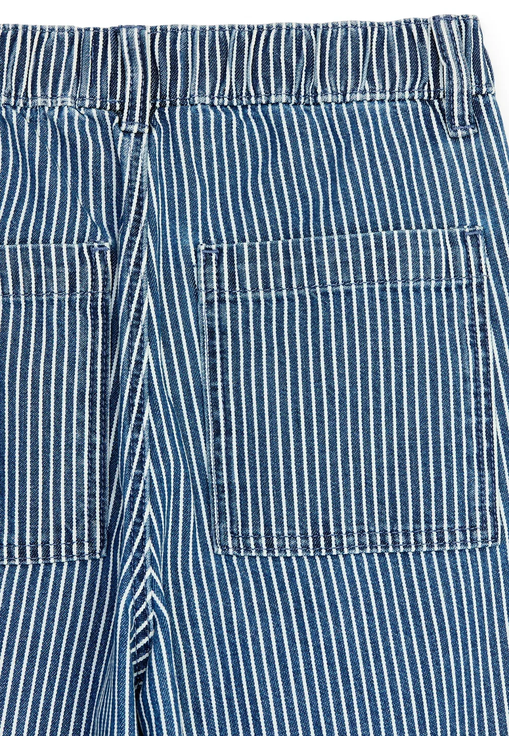 Свободные джинсы в полоску цвета гикори - джинсы свободного кроя Arket, Blue White — фото 3