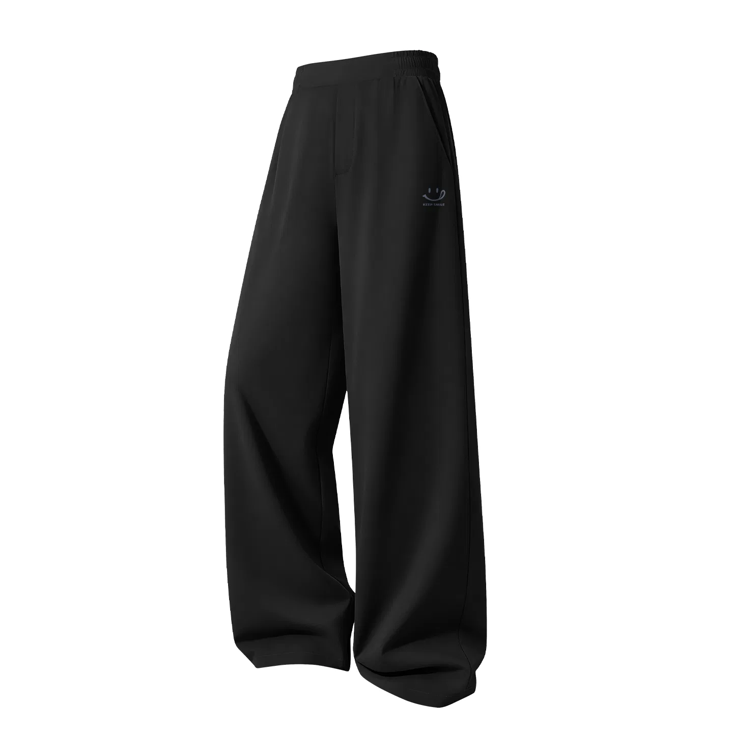 Детские брюки прямого кроя со льняным эффектом MINISO, Carbon Gray (Keep Smiling Pants Logo) — фото 3