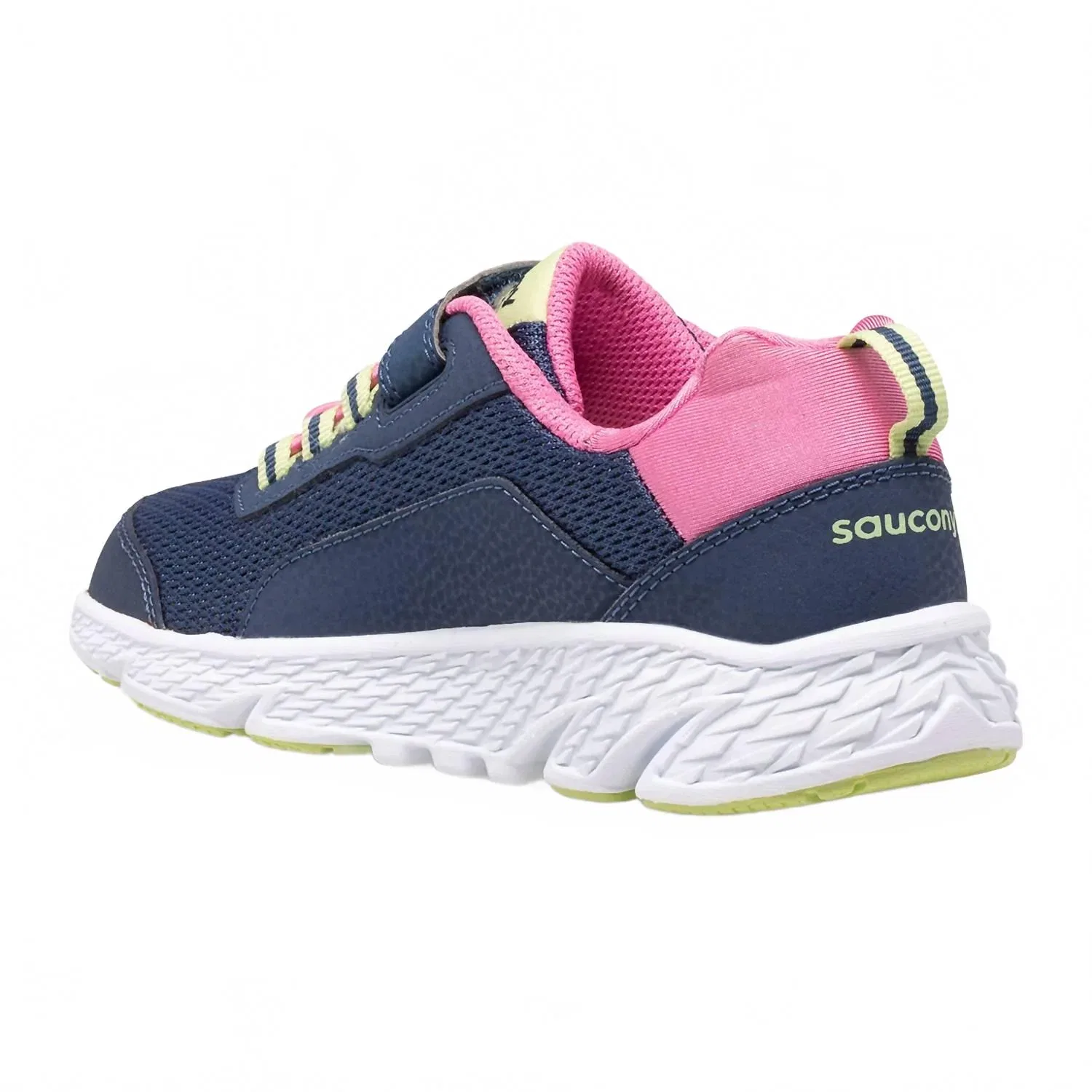 Детские кроссовки для девочек водоотталкивающие Wind Sneakers SAUCONY, Shield A/c Navy/Pink — фото 2