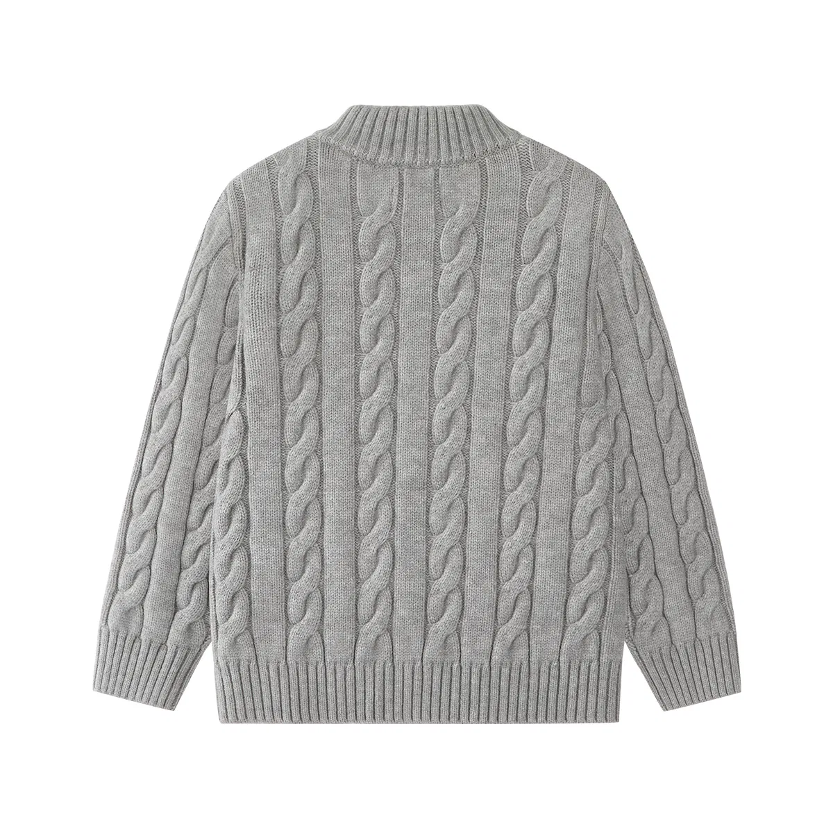 Детский свитер с воротником-стойкой, FILA KIDS, Medium Heather Gray — фото 3