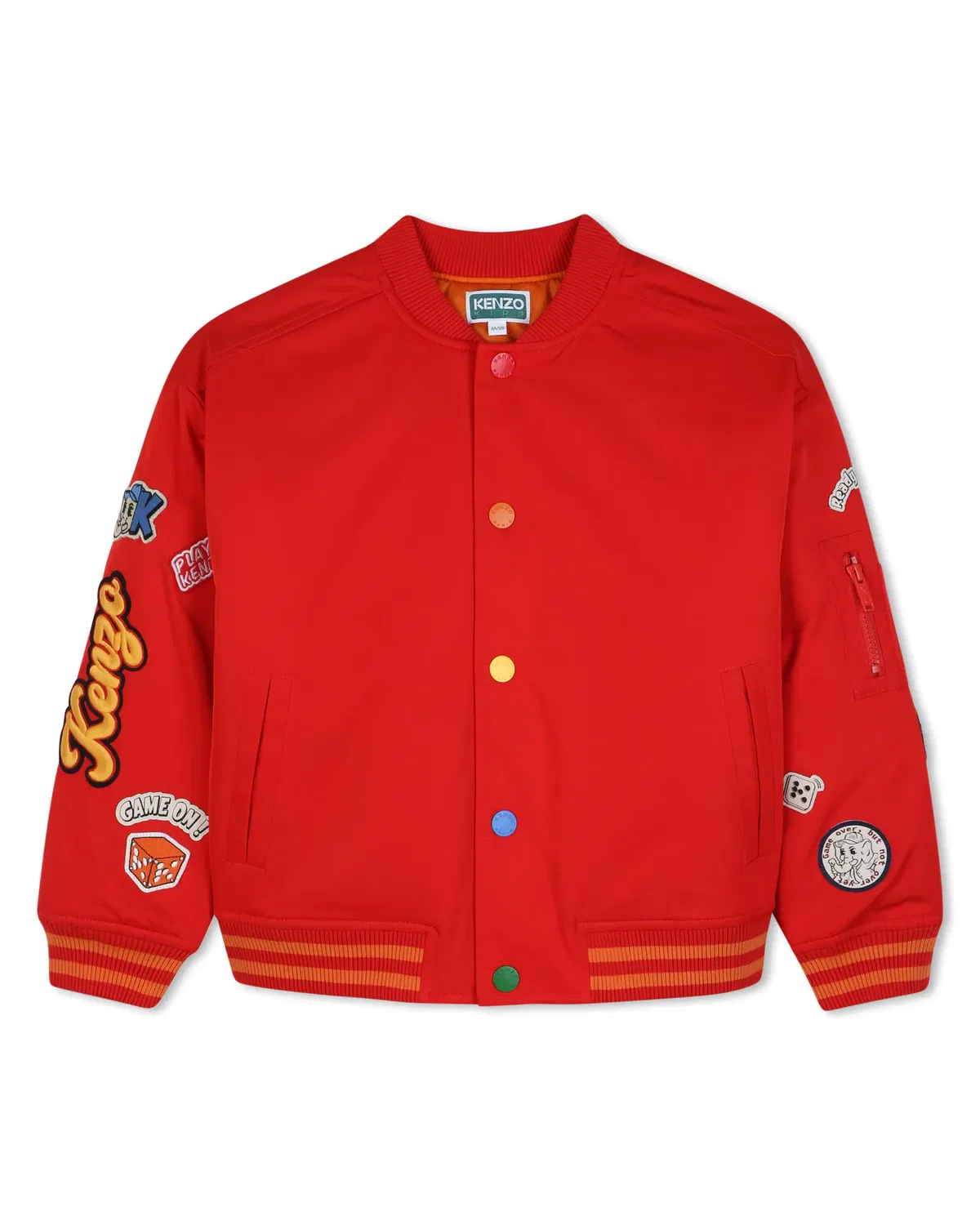 Детская куртка для мальчиков с принтом Kenzo Kids, Красный