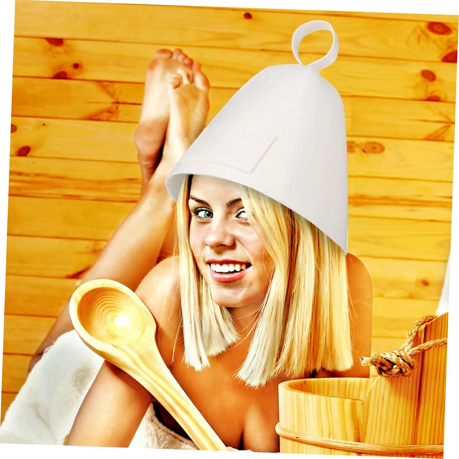 Шапочка для душа из фетра, IWOWHERO, 2 шт, 33x24x0.5 см — фото 3