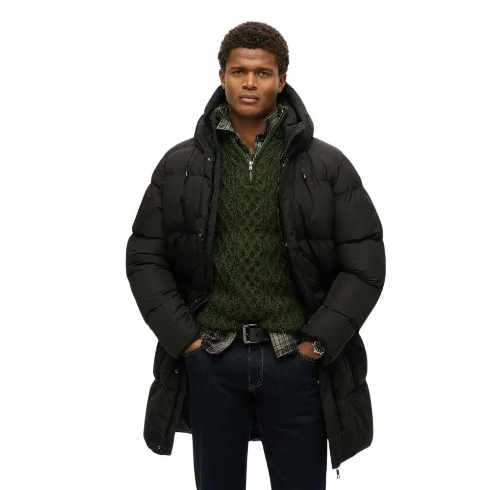 Мужская стеганая куртка с капюшоном Superdry Sports, Schwarz — фото 2