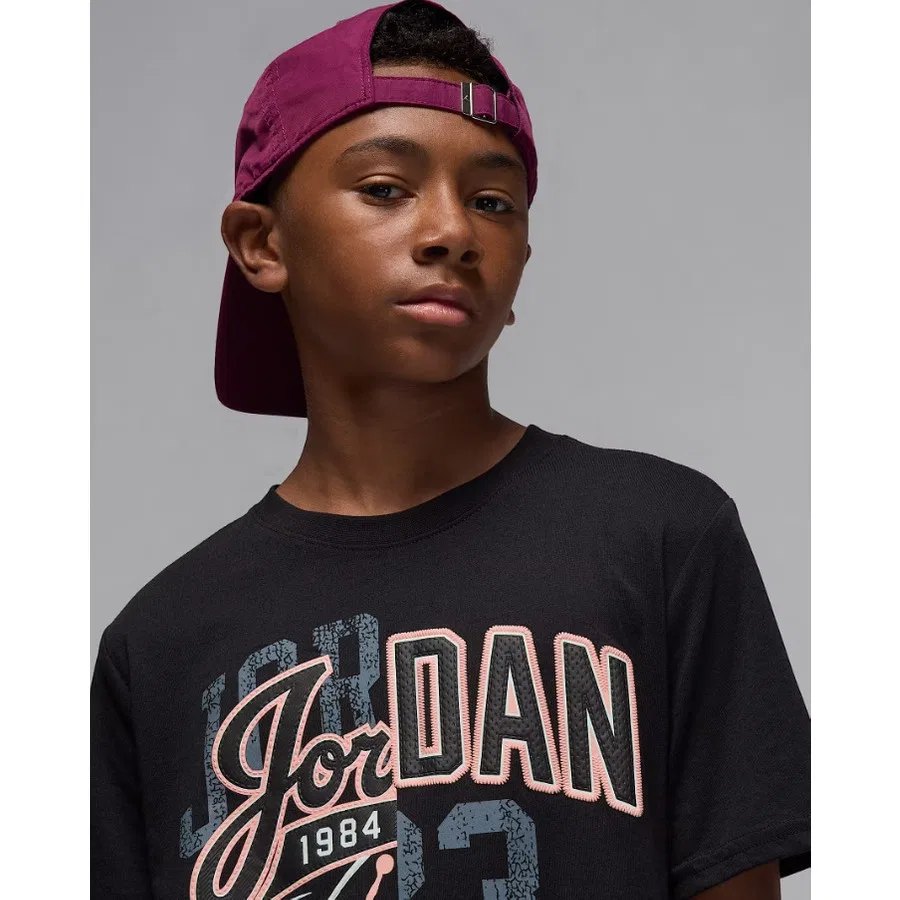 Детская футболка с длинным рукавом Jordan Varsity Split Nike, Черный — фото 3