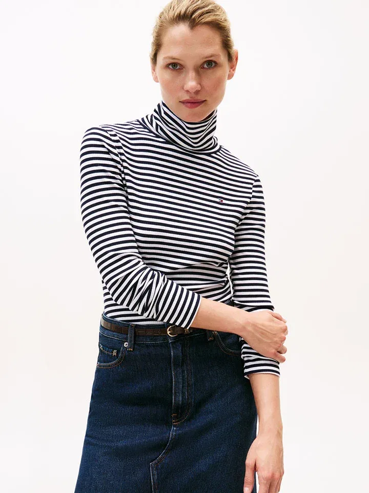 Лонгслив с принтом Tommy Hilfiger, темно-синий