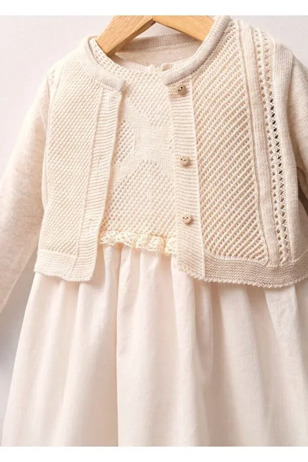 Детский комплект платьев с длинным рукавом Noynoy Baby, Powder — фото 2