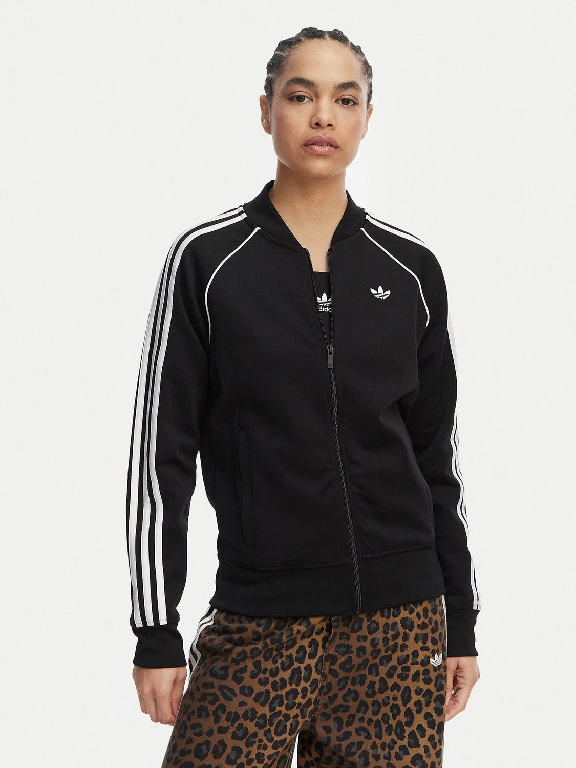 Женская толстовка стандартного кроя adicolor Classic Adidas, черный