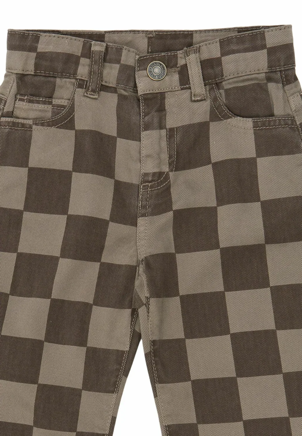 Джинсы свободного кроя Tnstvondell - джинсы свободного кроя The New Siblings, Taupe Gray Check Tn — фото 4