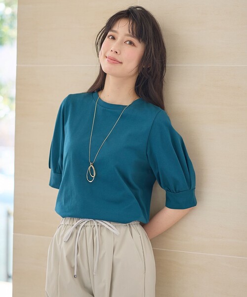 

Футболка с пышными рукавами ANY, зеленый