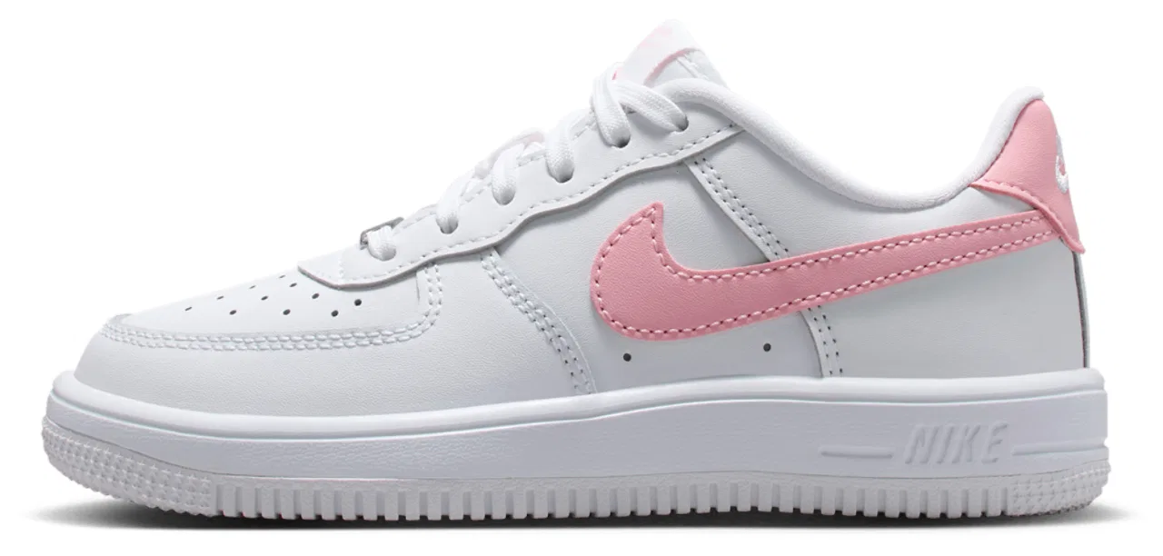 Кроссовки для девочек Air Force 1 Low Lace Nike, цвет White/Med Soft Pink/White — фото 2