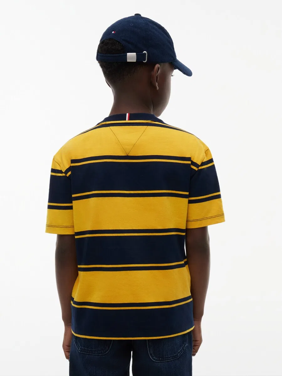 Футболка TOMMY HILFIGER 'ESSENTIAL' цвета карри — фото 4