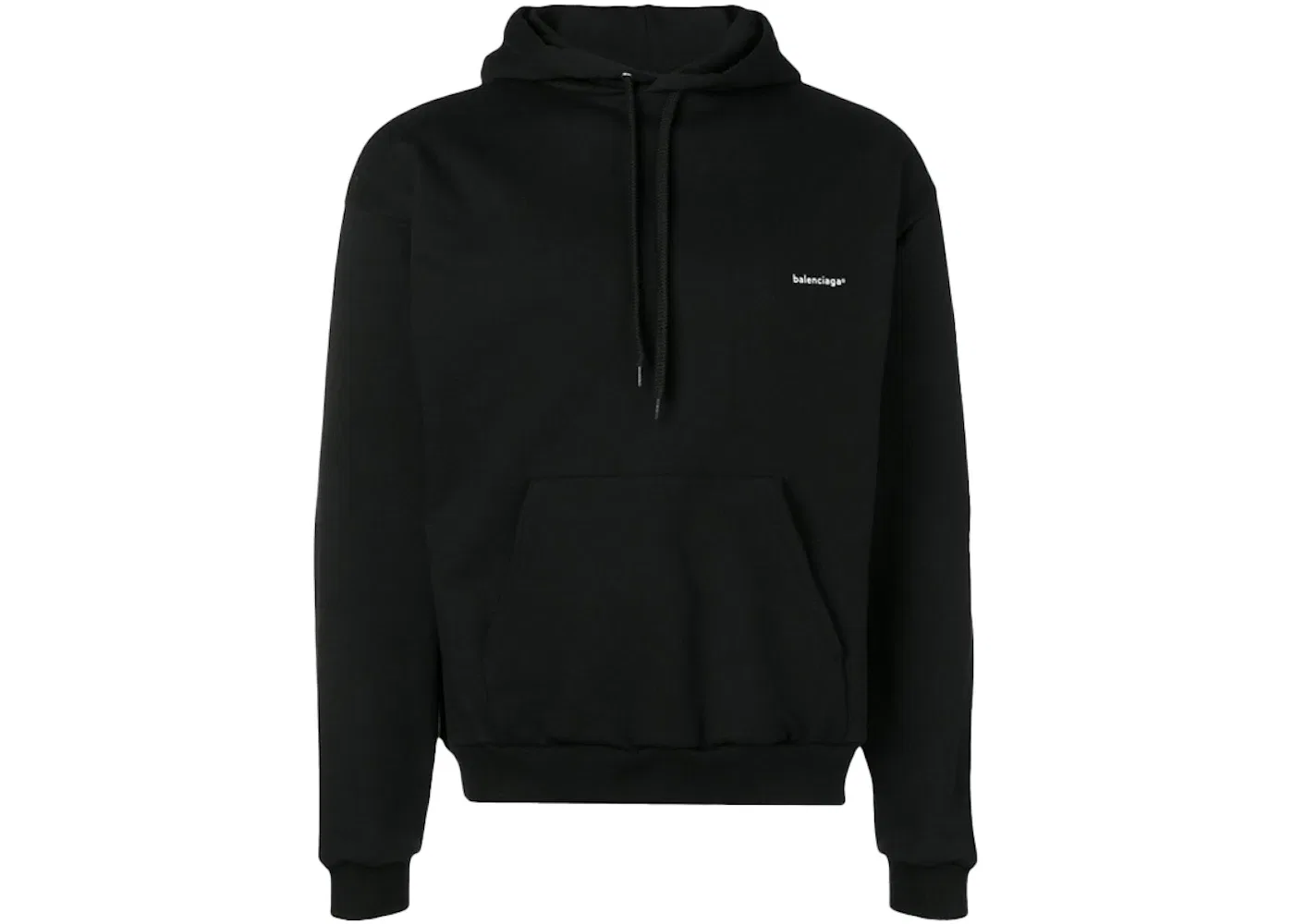 Мужская худи с контрастным логотипом Balenciaga, Black