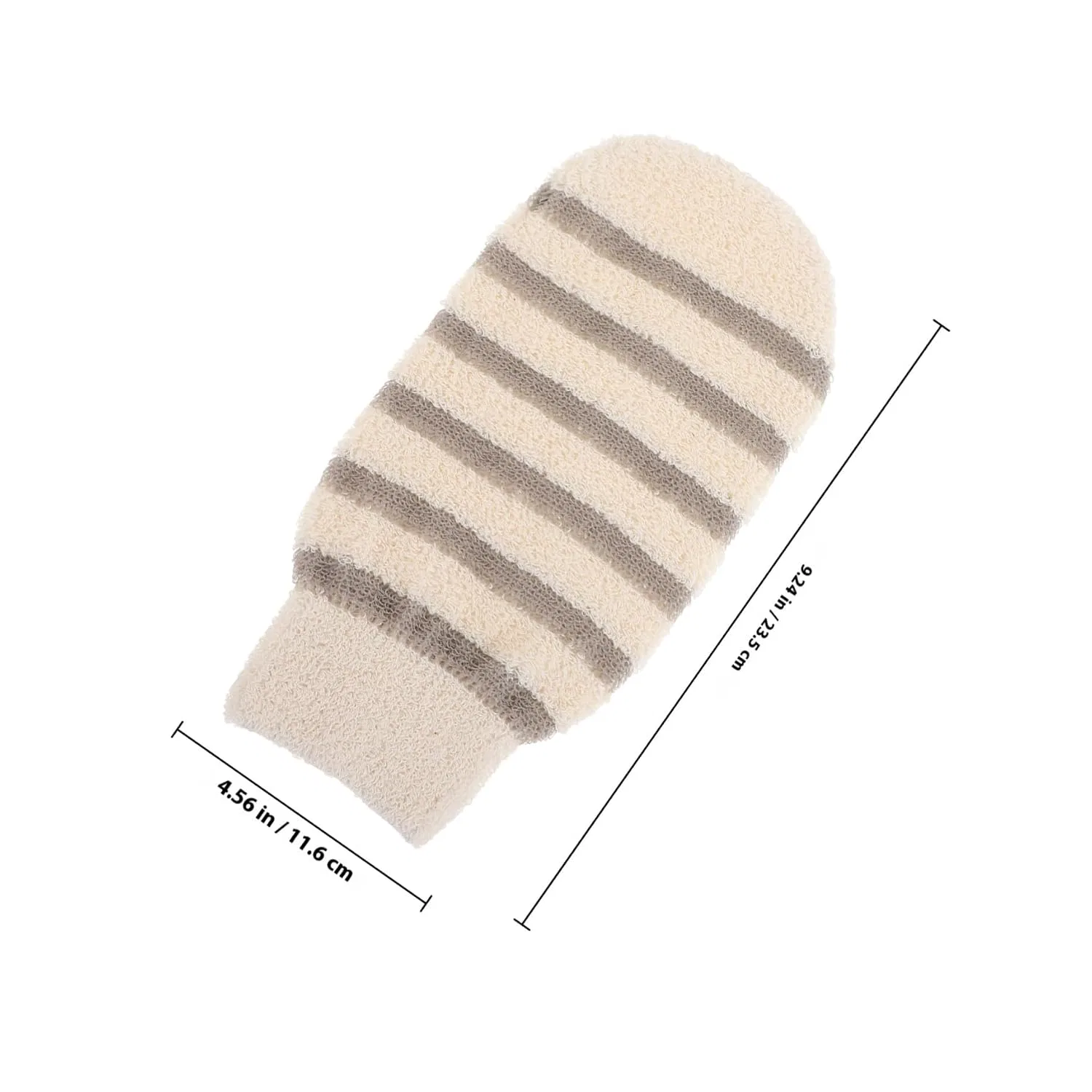 2 Peeling-Badehandschuhe aus Flachs, Beige Generisch — фото 2