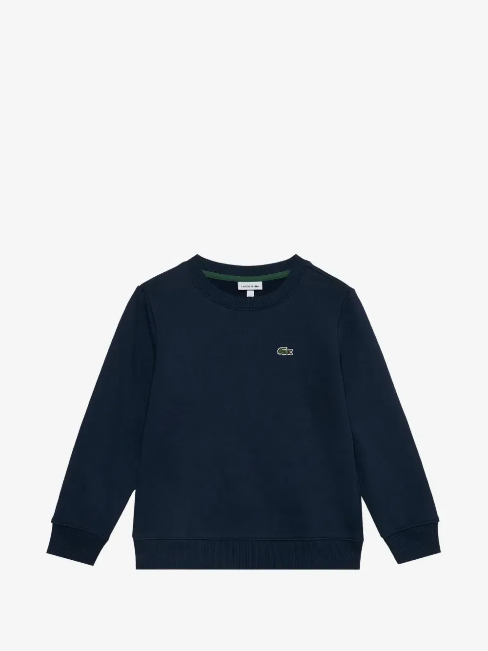 Джемпер с круглым вырезом и нашивкой-логотипом Lacoste Kids, синий