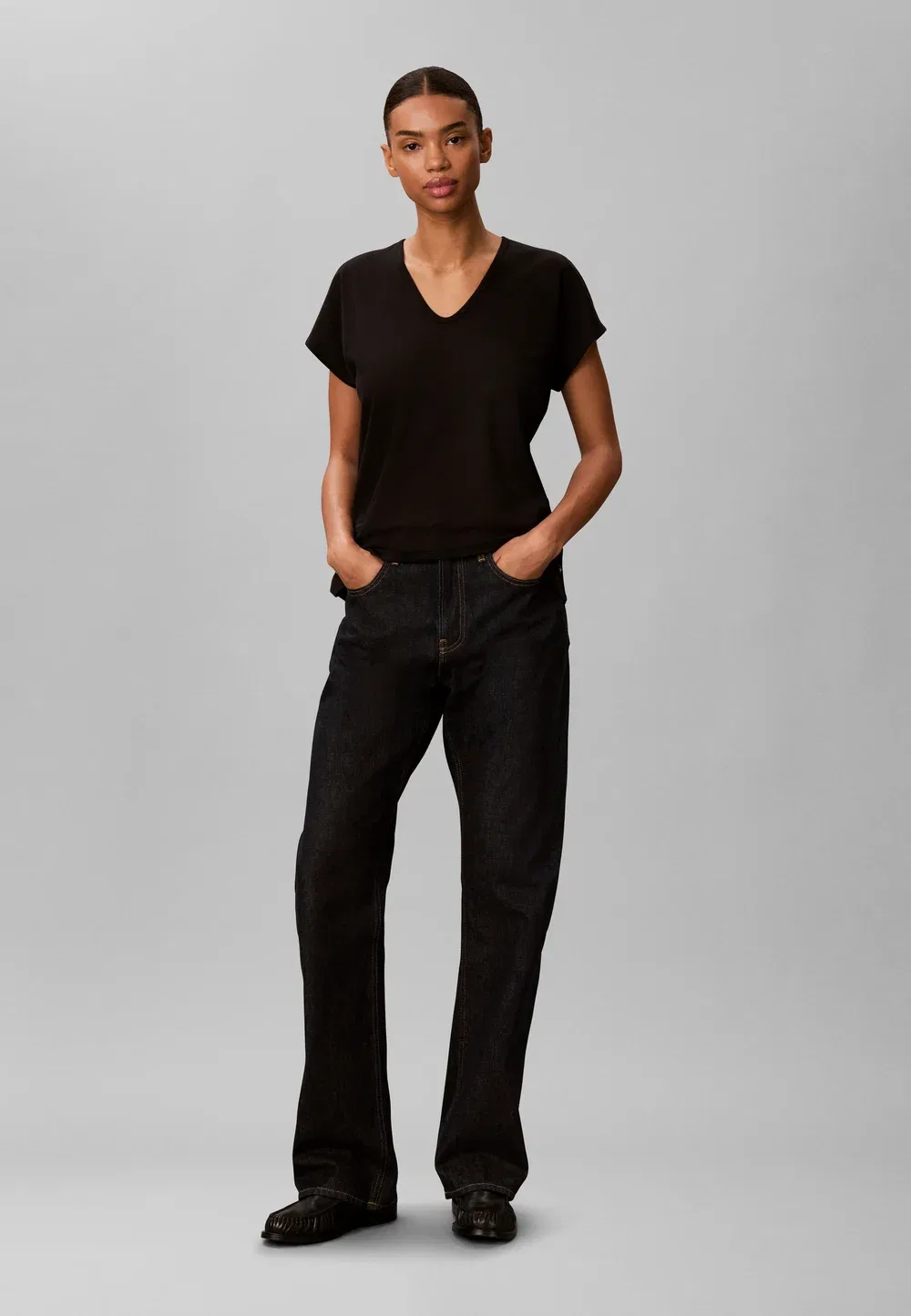 Футболка свободного кроя - базовая футболка Calvin Klein, Black — фото 2