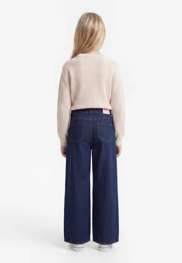 Брюки из денима, джинсы Nkfbella pleat Name It, Dark Blue Denim, темно-синий — фото 2